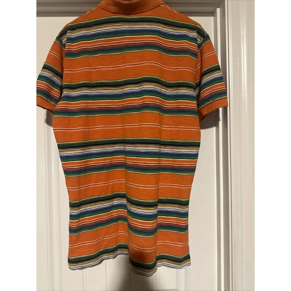 ralph lauren polo Vintage 90s Orange Striped Polo NWT M